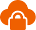 Secured cloud services icon